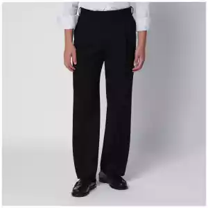 PT Torino Black Cotton Trousers