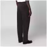 PT Torino Dark Brown Cotton Trousers