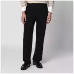 PT Torino Black Cotton Trousers