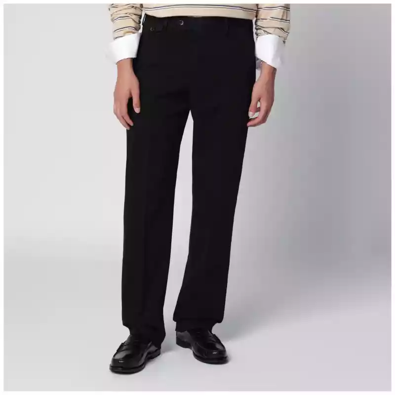 COATLMZ00CL1NK31_T_PT0F-Y990.a PT Torino Black Cotton Trousers