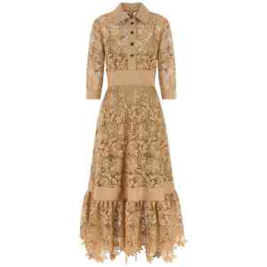 Elie Saab Floral Macramé Dress