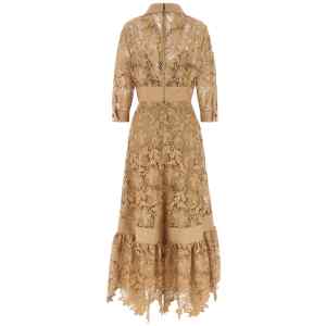 Elie Saab Floral Macramé Dress