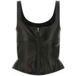 Ermanno Scervino Peplos Leather Top