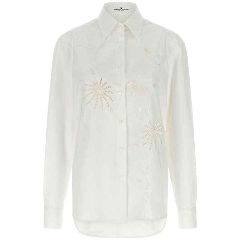 Ermanno Scervino Embroidery Cotton Shirt