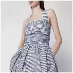 Patou Mini bloomer dress with stripes and open back