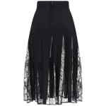 Dolce & Gabbana Charmeuse Skirt With Lace