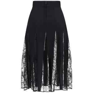Dolce & Gabbana Charmeuse Skirt With Lace