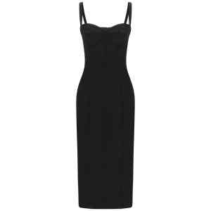 Dolce & Gabbana Black Sicily Bra Corset Dress