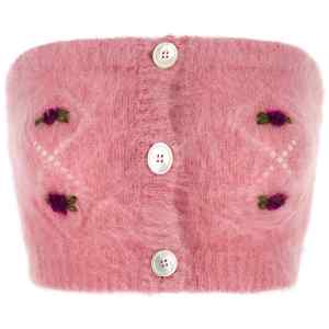 Alessandra Rich Carded Mohair Top