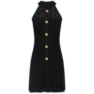 Balmain Tartan Knit Dress