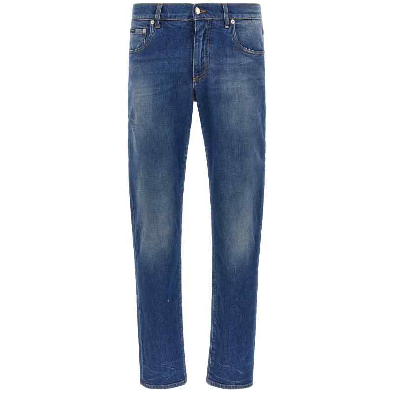 Dolce & Gabbana Logo Embroidery Jeans