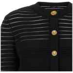Balmain Semi-transparent Stripes Cardigan