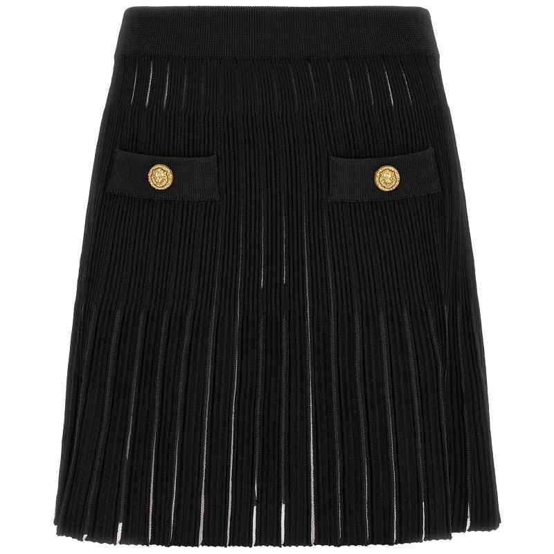 HF1LBB53KK100PA_01_M_2026-07-24T09-57-30.444Z Balmain Pleated Skirt