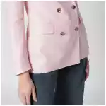 Tagliatore Pink double-breasted linen jacket