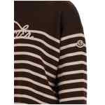 Moncler Striped Sweater With Embroidery