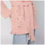 Alanui Salmon pink paisley cardigan