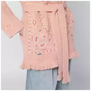 Alanui Salmon pink paisley cardigan