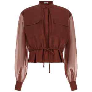 Brunello Cucinelli Silk Sleeves Blouse