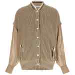 Brunello Cucinelli Organza Sleeve Cardigan