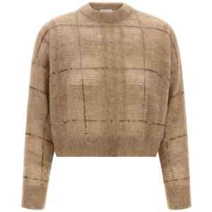 Brunello Cucinelli Sequin Check Sweater