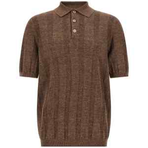 Brunello Cucinelli Wide Ribbed Polo Shirt