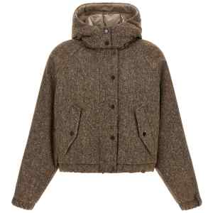 Brunello Cucinelli Donegal Tweed Down Jacket