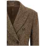 Brunello Cucinelli Donegal Wool Double-breasted Blazer