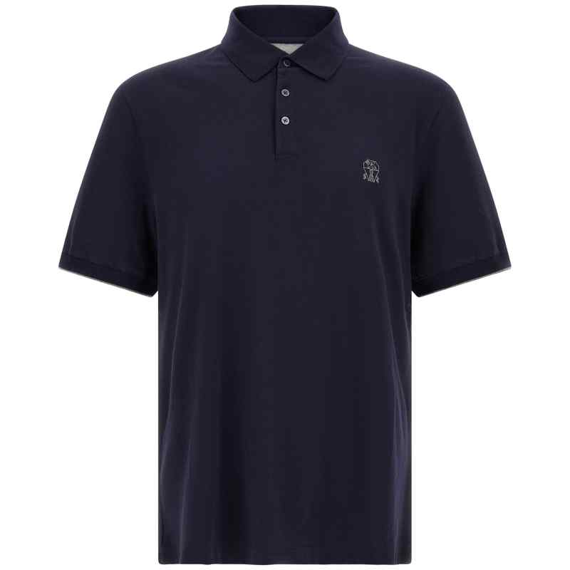 ME8548788CD325_01_M_2026-07-02T09-05-01.684Z Brunello Cucinelli Logo Piqué Polo Shirt