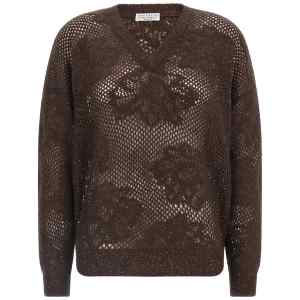 Brunello Cucinelli Flower Lace Sweater