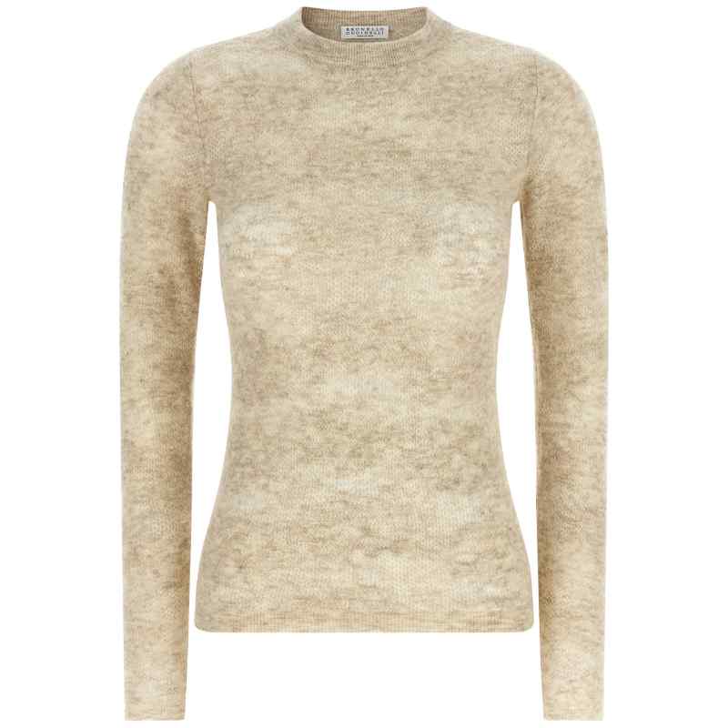 Brunello Cucinelli Flower Lace Sweater