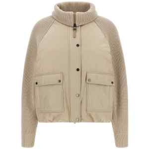 Brunello Cucinelli Knit Insert Down Jacket