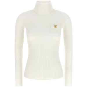 Elisabetta Franchi Turtleneck Embroidery à Jour