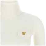 Elisabetta Franchi Turtleneck Embroidery à Jour