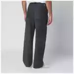 Represent Washed-effect black cotton trousers