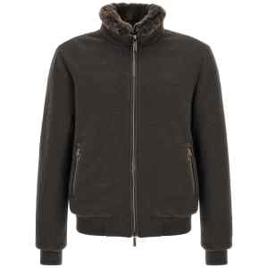 Moorer Bellati-mrw Bomber Jacket - Acqua Line