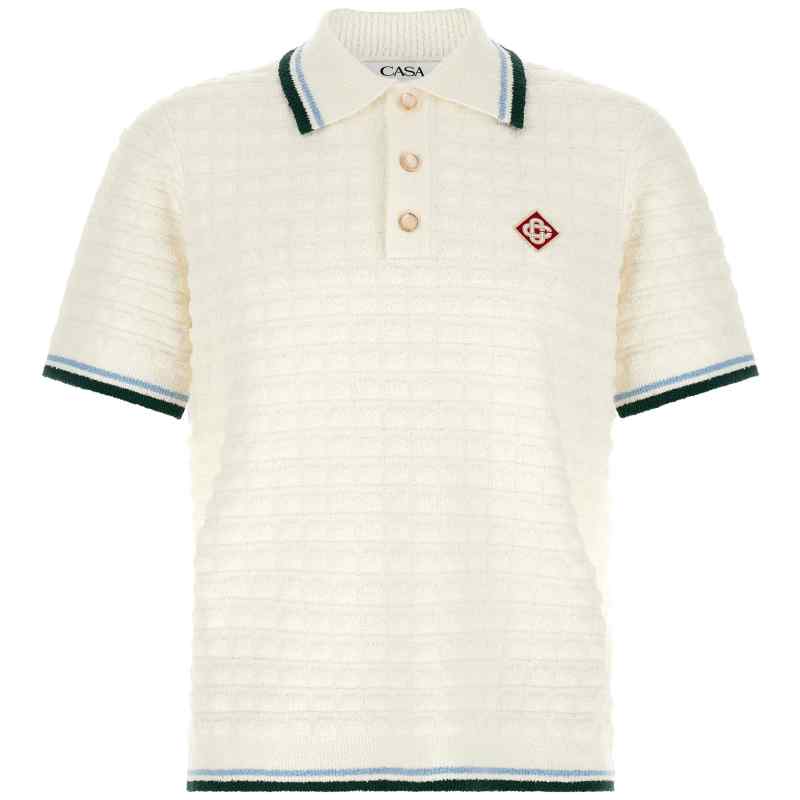 MPF26KW99901WHITE_01_M_2026-07-20T09-05-57.833Z Casablanca Bouclé Polo Shirt