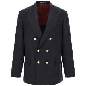 Brunello Cucinelli Silk Twill And Linen Délavé Blazer