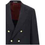 Brunello Cucinelli Silk Twill And Linen Délavé Blazer