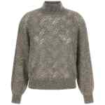 Brunello Cucinelli Dazzling Abstract Leaf Sweater