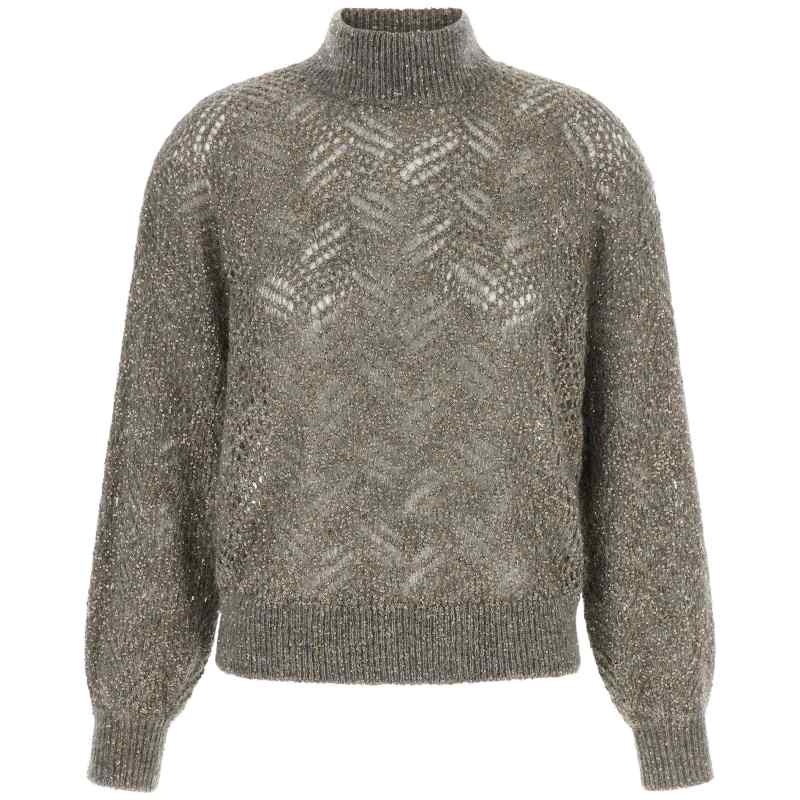 MRG562504CQC50_01_M_2026-06-22T15-59-53.372Z Brunello Cucinelli Dazzling Abstract Leaf Sweater