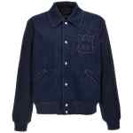Wales Bonner The Echo Denim Varsity Jacket