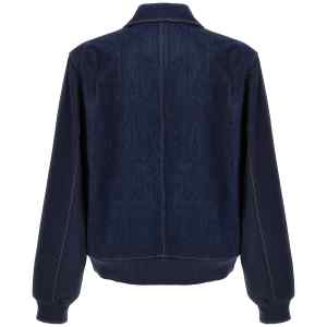 Wales Bonner The Echo Denim Varsity Jacket