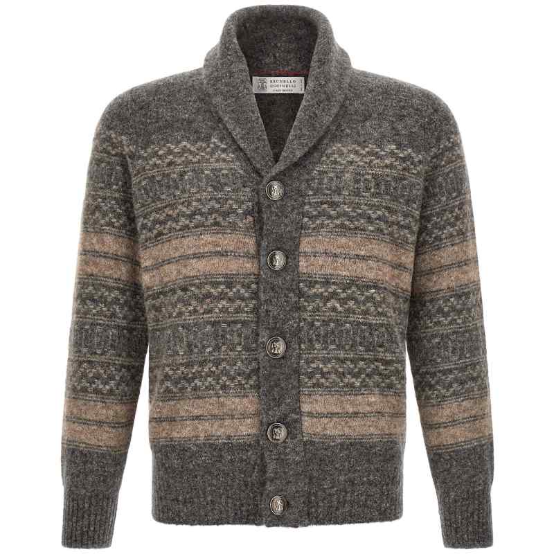 Brunello Cucinelli Nordic Jacquard Cardigan