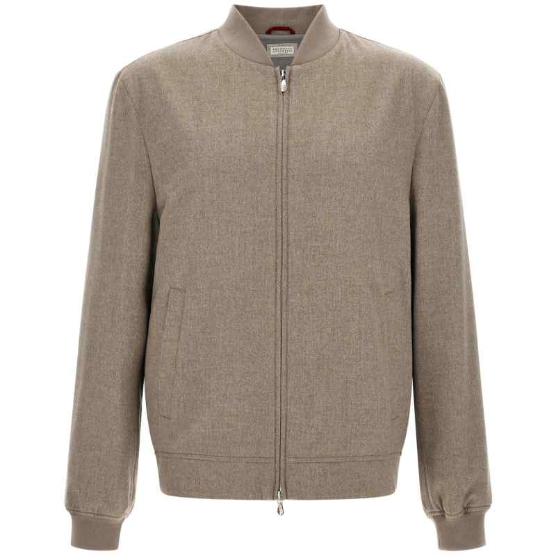 MV4216550CJW71_01_M_2026-07-02T09-05-08.112Z Brunello Cucinelli Light Flannel Bomber Jacket