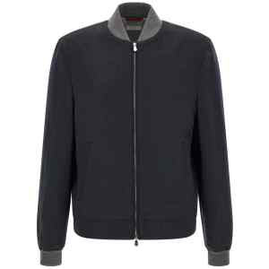Brunello Cucinelli Light Flannel Bomber Jacket