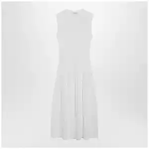 Max Mara Midi dress in white crêpe viscose