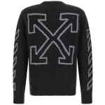 Off White Diag Arrow Fuzzy Sweater With Intarsia