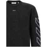 Off White Diag Arrow Fuzzy Sweater With Intarsia