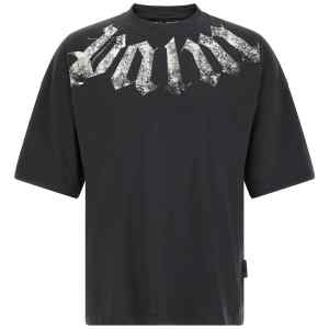 Palm Angels Craquelé Gothic Print T-shirt