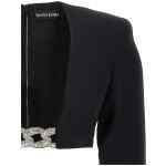 David Koma Top 3d Crystsal Chain And Square Neck
